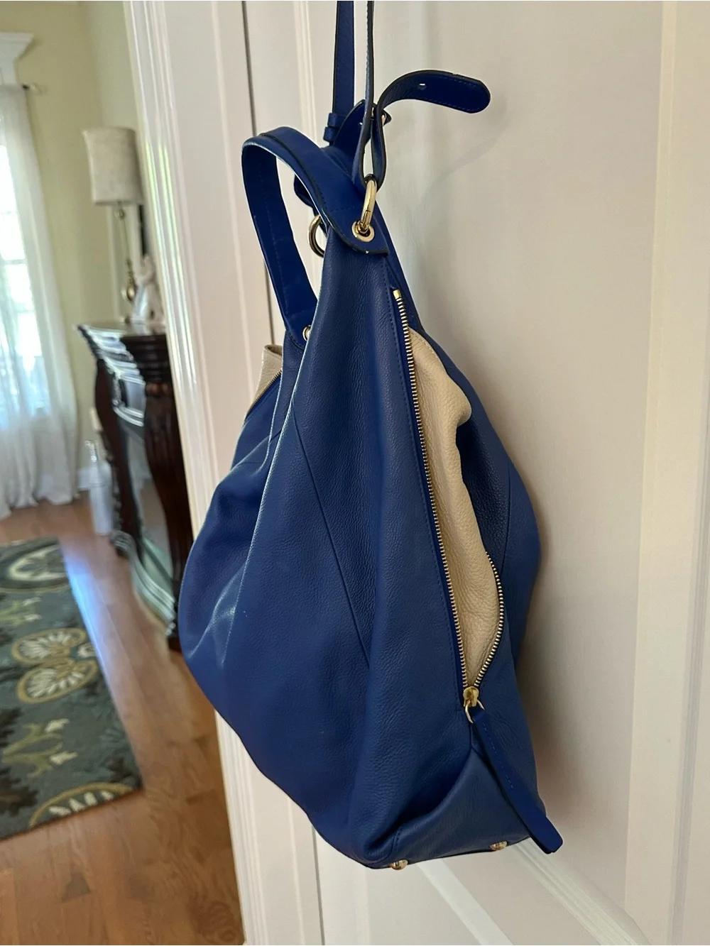 Furla Blue‎ Leather Handbag w/Shoulder Strap